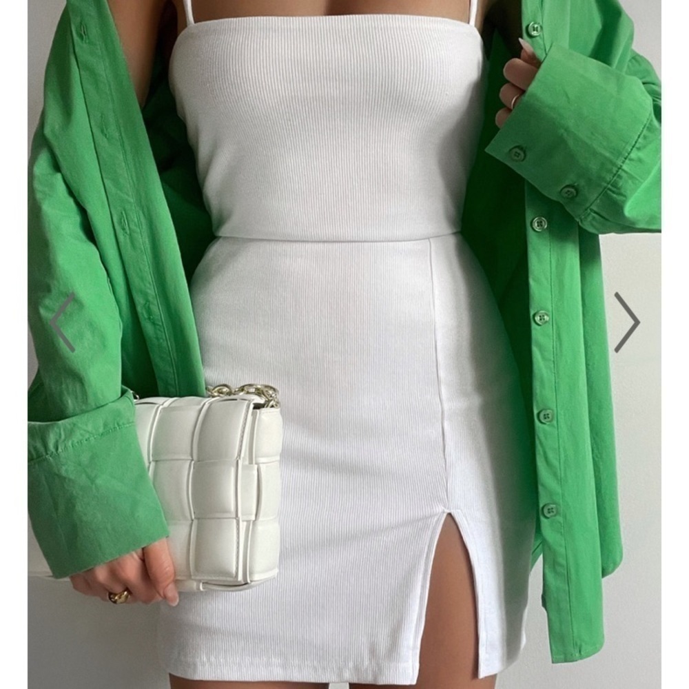 Showpo Island Babe Mini Dress in White Sz 2 NEW